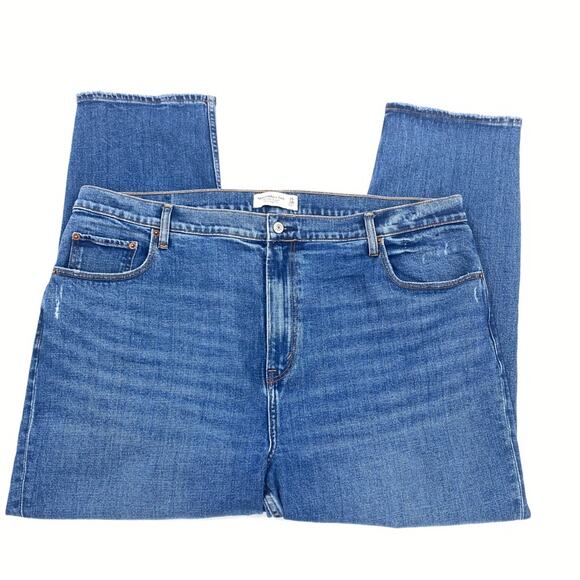 Abercrombie & Fitch A&F Ultra high rise ankle straight jeans size curve love - Picture 6 of 8